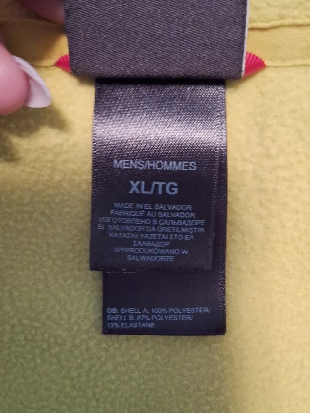 The North Face Bright Yellow Fleece with Black Logo Tag